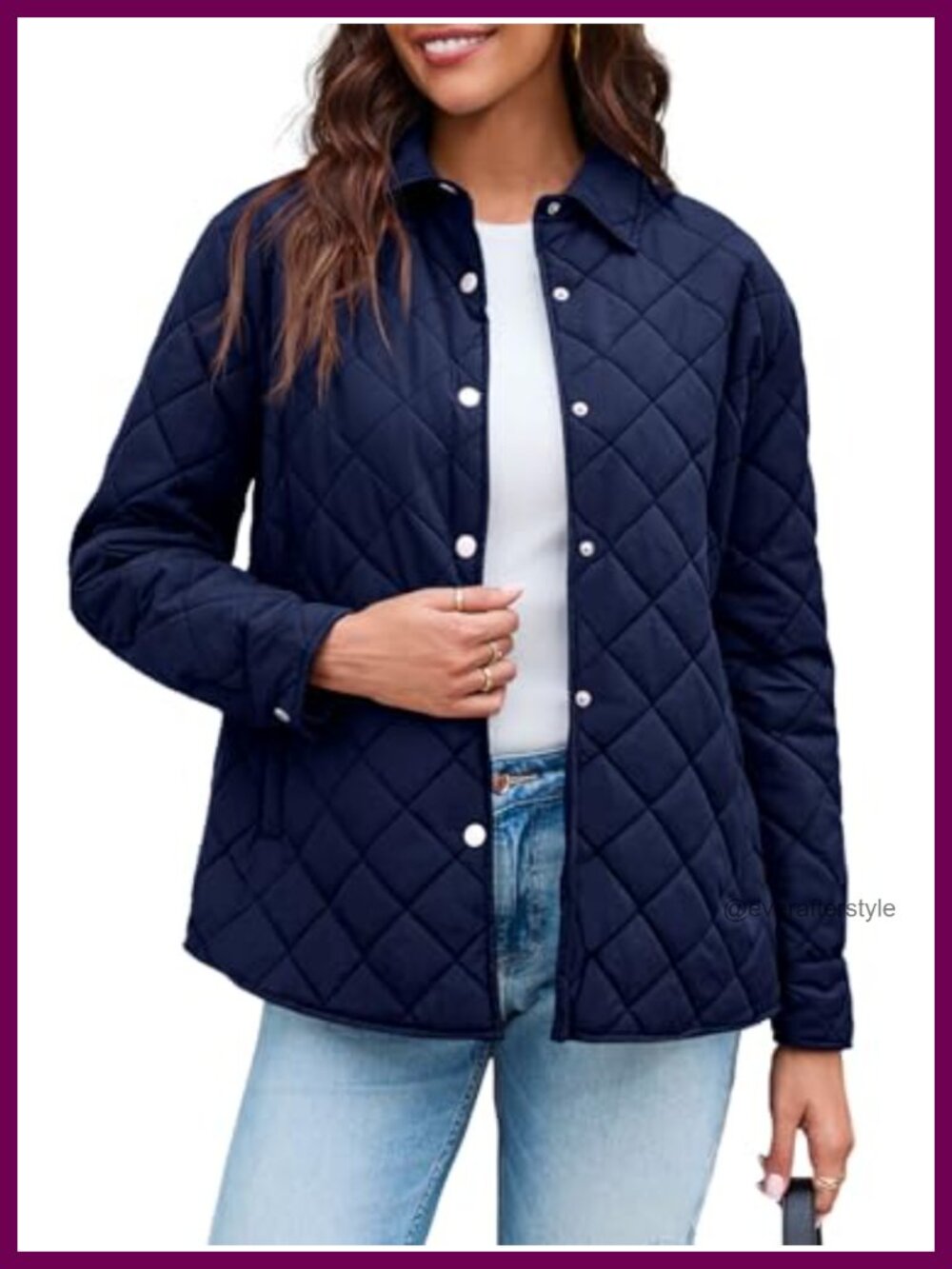 Women's Quilted Lightweight Button Down Puffer Jacket Stand Collar Warm Coat